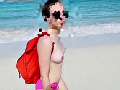 Пляж, Семяизвержение, Забавное, Секс без цензуры, Зрелые, На публике, Тощие, Молоденькие