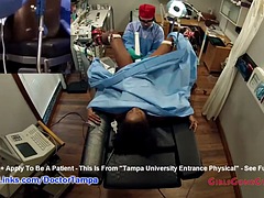 New student Lotus Lains gyno exam by Tampa doctor on cam