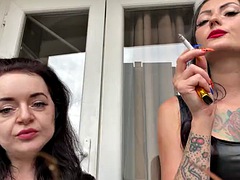 Smoking and vaping fetish with Mistress Lara and Dominatrix Nika