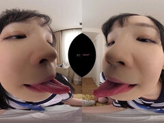 Amateur POV VR hardcore with cumshot with busty Japanese schoolgirls in student uniform