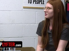Shoplyfter - Slim Redhead Teen Needs To Find A Way To Slink Her Way Out Of Jail Time
