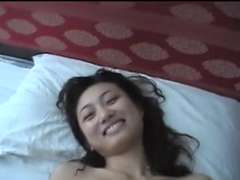 Handsome Chinese Lady screwing a puny cock!