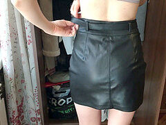 Amateur, Grosse bite, Tir de sperme, Fait maison, Cuir, Petite femme, Adolescente