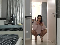 Amateur, Brunette brune, Fétiche des pieds, Talons, Chatte, Solo, Vibromasseur, Webcam