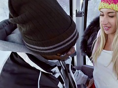IR snow anal babe rides bbc to get cum in mouth cum