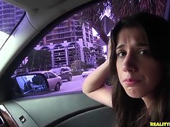 Watch this hot babe get her big ass licked & mouth filled with hot jizz in Street BlowJobs with Man Handler