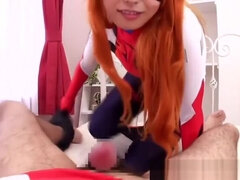 Admirable redhead oriental gal having a hot XXX cosplay experience