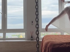 Skinny Russian Cleaning Lady In Short Dress Foot Fetish POV Worship