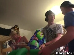 비키니, 흑인, 금발의, 조그마한, 풀, 빼빼한, 젖가슴