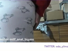 Turkish MILF with Big Ass Masturbates in Pajamas - Anal Disclosure