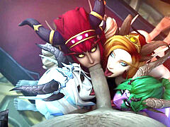 World Of Warcraft - super-fucking-hot Alexstrasza, Blood Elf, Deathwing And Sindragosa