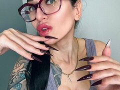 Brunette, Dildo, Fetish, Briller, Mor jeg gerne vil kneppe, Tatovering