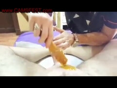 Amatör, Baben, Stora tuttar, Avsugning, Sperma shot, Handjobb, Hemmagjord, Tonåring