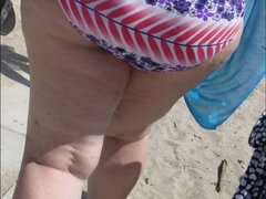 Mega Bootie Supersized Big Beautiful Women And Ssbbw Beach Candid - Sbbw
