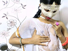 18 χρονον, Μελαχροινή, Ινδιάνος, Μάσκα, Ντουζ, Μόνος, Έφηβος, Υγρό