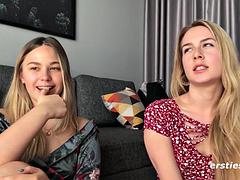 Amateur, Nana, Blonde, Doigter, Allemand, Léchez, Nénés, Jouets