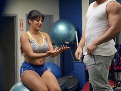 Avsugning, Brunett, Långt ner i halsen, Gym, Kysser, Slick, Fitta, Våt