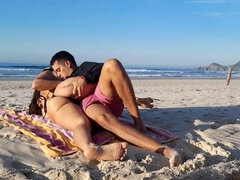 Caught Couple on the Beach