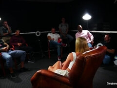 Tetas grandes, Rubia, Mamada, Corrida, Corridas, Garganta profunda, Doble penetracion, Grupo