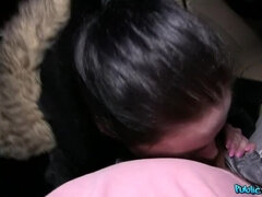 Amatoriale, Pompino, Macchina, All'aperto, Punto di vista pov, Pubblico, Ingoiare