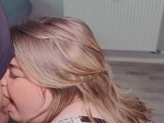 Hot Maid Gives Deep Throat Blowjob in 4K - Facial Cumshot Finish