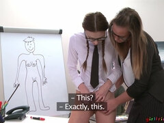 Misto, Lésbica, Lambendo, Tranças, Magrinha, Professora, Adolescente, Tetas