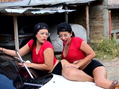 Mamada, Tetona, Coche, Erótico, Penetracion con dedos, Flexible, Sexo duro, Besar