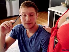 Blondine, Spermaladung, Hd, Lecken, Lingerie, Mutti, Muschi, Flotter dreier