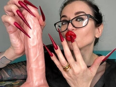 Amatör, Brunett, Femdom, Fetisch, Glasögon, Handjobb, Milf, Solo