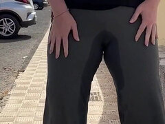 Amatööri, Iso perse, Blondi, Eurooppalainen, Ulkona, Pissata, Soolo