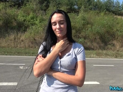 Enthousiasteling, Kont, Pijpbeurt, Buiten, Gezichtspunt, Openbaar, Tiener, Tieten likken