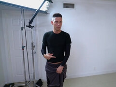 Busty MILF gets oiled up and properly fucked on the couch