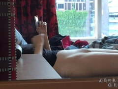 Britisch, Geschnappt, Frau, Fingern, Hd, Orgasmus, Solo, Spanner