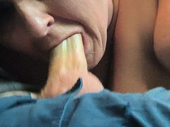 Amatør, Amerikansk, Store smukke kvinder, Pik sutte, Bil, Par, Beskidt snak, Ældre kvinde