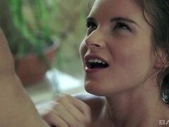 18 anni, Brunetta, Schizzo di sborra, Facciale, Ragazza