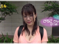 Shy chubby Japanese in eyeglasses fucked after hot bath - Asian tits