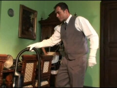 アナル, デカパイ, ボンデージ, 茶髪の, 人形, フランス人, メイド, 三人