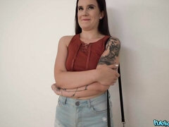 Good young brunette Little Eliss is fucking with a freaking agent