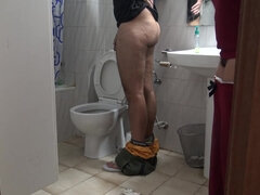 Real Voyeur Caught Masturbating And Watching Me In The Toilet