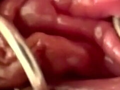 Extreme Close Up Rubbing My Pierced Clit by MakeUp Brush and Huge Orgasm make me completely Wet my Pussy