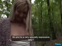 Kinky blonde babe Lola Shine gets banged in the woods