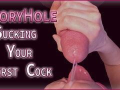 Your First Gloryhole Cock - Bi Encouraged Suck and Swallow