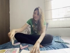 18, Amatør, Universitet, Give finger, Lesbisk, Orgasme, Fisse, Teenager