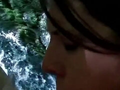 Immersed in the forest for a photoshoot the brunette gets fucked in all the hot and wanty holes