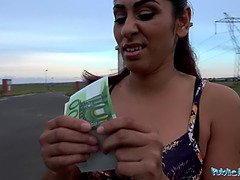 British Asian sahara knite fucks for cash in public in HD POV