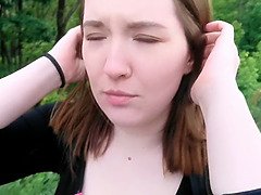 This slutty tourist just invited to fuck her very first fellow she encountered outdoor!