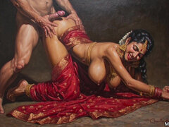 Afrikanisch, Schwarz, Indisch, Muschi