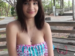 Outdoor Sex With Ugly Amateur Latina with Small Tits - Jessi Grey
