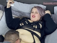 素人, ぽっちゃり, 爸, 女, 自家製, なめる, オーガズム, オマンコ