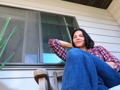 Morena, Mulher dominante, Humilhação, Jeans, Maduroa, Amante, Solo chão